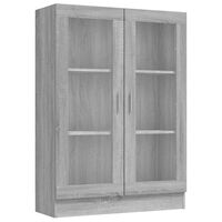 vidaXL Vitrine Cabinet Grey Sonoma 82.5x30.5x115 cm Engineered Wood