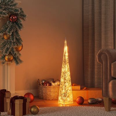 vidaXL Christmas Light Cone 30 LEDs Warm White 60 cm Acrylic