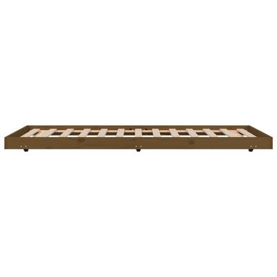 vidaXL Bed Frame without Mattress Honey Brown 100x200 cm Solid Wood Pine