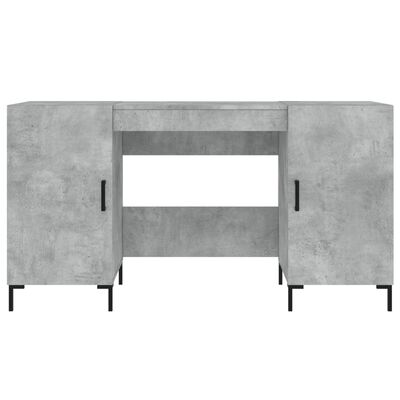 vidaXL Desk Concrete Grey 140x50x75 cm Engineered Wood