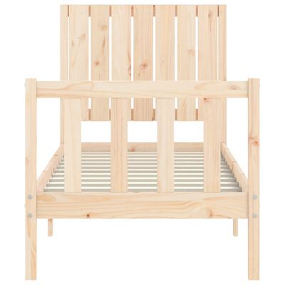 vidaXL Bed Frame without Mattress Small Single Solid Wood Pine