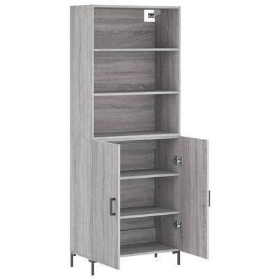 vidaXL Highboard Grey Sonoma 69.5x34x180 cm Engineered Wood