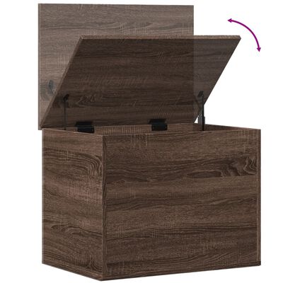 vidaXL Storage Box Brown Oak 60x42x46 cm Engineered Wood