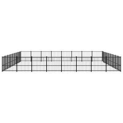 vidaXL Outdoor Dog Kennel Steel 67.74 m²