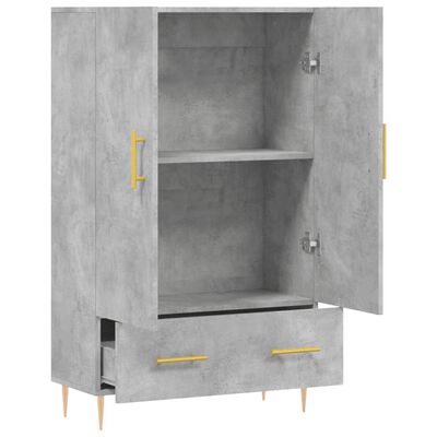 vidaXL Highboard Concrete Grey 69.5x31x115 cm Engineered Wood