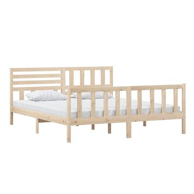 vidaXL Bed Frame without Mattress Super King Solid Wood