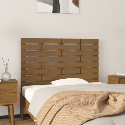 vidaXL Wall Headboard Honey Brown 106x3x63 cm Solid Wood Pine