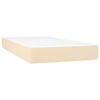 vidaXL Pocket Spring Bed Mattress Cream 90x190x20 cm Fabric