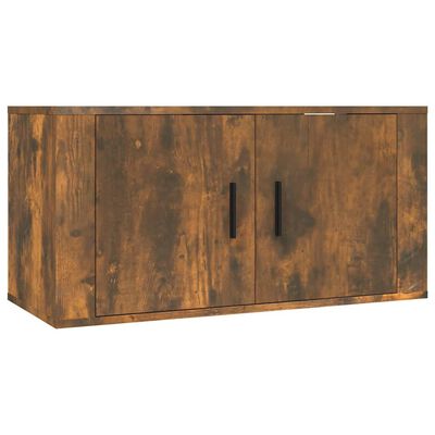 vidaXL Wall-mounted TV Cabinets 3 pcs Smoked Oak 80x34.5x40 cm