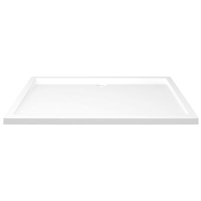 vidaXL Rectangular ABS Shower Base Tray White 80x120 cm