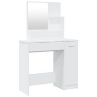 vidaXL Dressing Table with Mirror White 86.5x35x136 cm