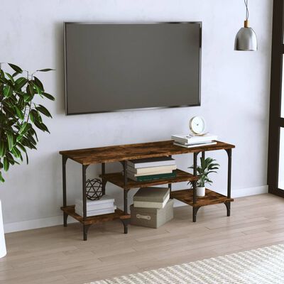 vidaXL TV Cabinet Smoked Oak 102x35x45.5 cm Engineered Wood