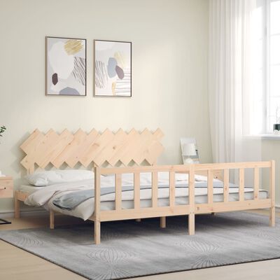 vidaXL Bed Frame without Mattress 200x200 cm Solid Wood Pine