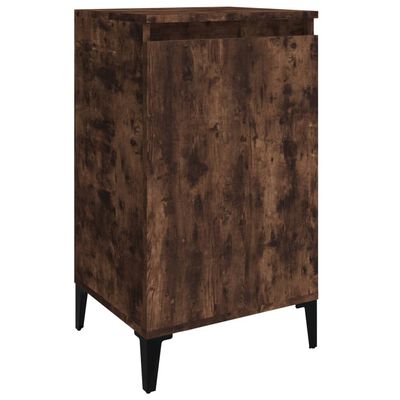 vidaXL Bedside Cabinet Smoked Oak 40x35x70 cm Engineered Wood