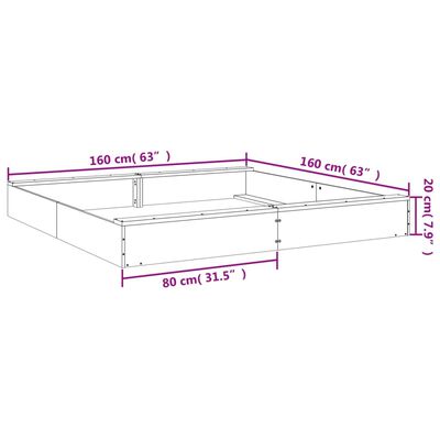 vidaXL Sandbox with Seats Black Square Solid Wood Pine