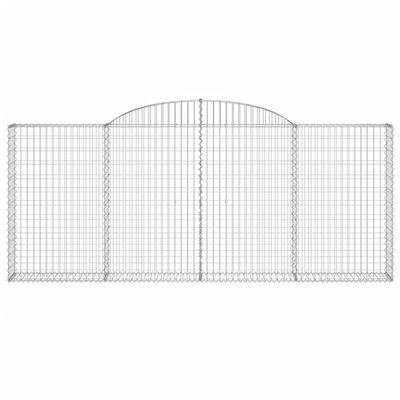 vidaXL Arched Gabion Baskets 5 pcs 300x30x120/140 cm Galvanised Iron