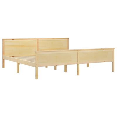 vidaXL Bed Frame without Mattress Solid Wood Pine 200x200 cm