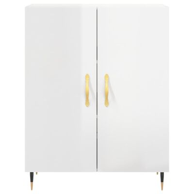 vidaXL Highboard High Gloss White 69.5x34x180 cm Engineered Wood