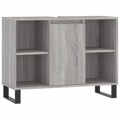 vidaXL Bathroom Cabinet Grey Sonoma 80x33x60 cm Engineered Wood