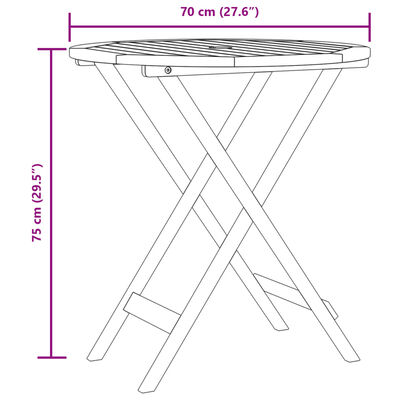 vidaXL 3 Piece Bistro Set Taupe Fabric and Solid Wood