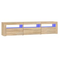 vidaXL TV Cabinet with LED Lights Sonoma Oak 180x35x40 cm