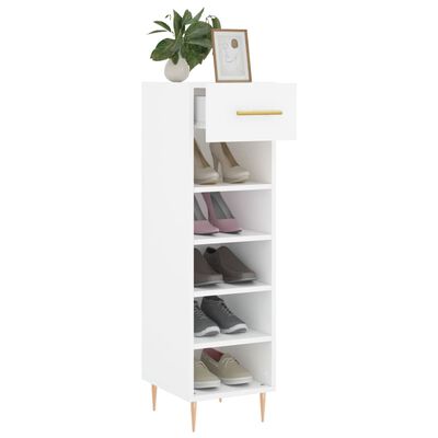 vidaXL Shoe Cabinet White 30x35x105 cm Engineered Wood