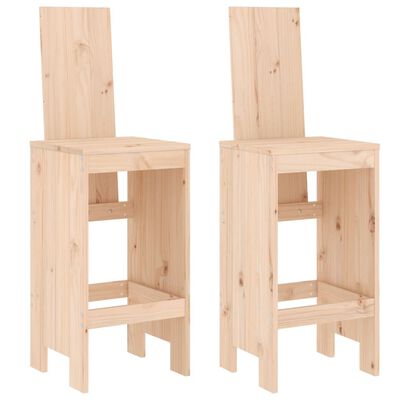 vidaXL Bar Stools 2 pcs 40x42x120 cm Solid Wood Pine