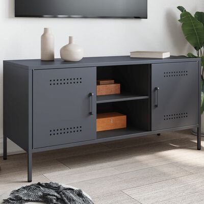 vidaXL TV Cabinet Anthracite 100.5x39x50.5 cm Steel