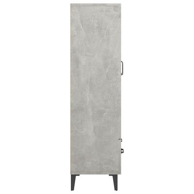 vidaXL Highboard Concrete Grey 70x31x115 cm Engineered Wood