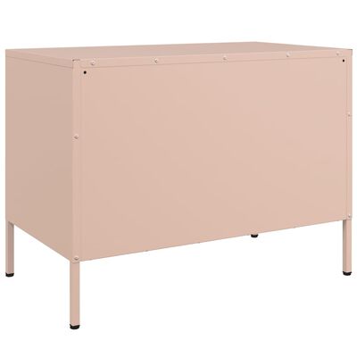 vidaXL TV Cabinet Pink 68x39x50.5 cm Steel