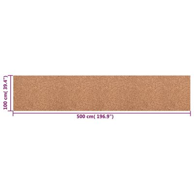 vidaXL Cork Roll 100x500 cm 2 mm