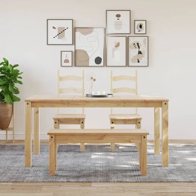 vidaXL Dining Table Panama 160x80x75 cm Solid Wood Pine