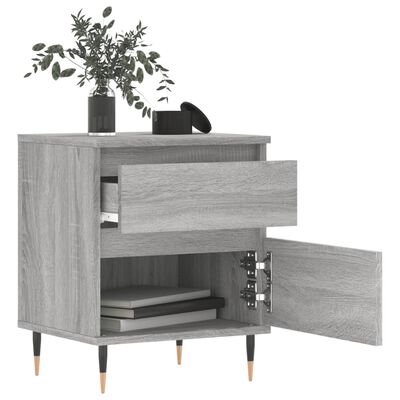 vidaXL Bedside Cabinets 2 pcs Grey Sonoma 40x35x50 cm Engineered Wood