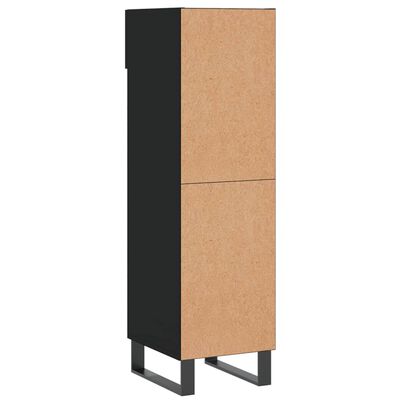 vidaXL Shoe Cabinet Black 30x35x105 cm Engineered Wood