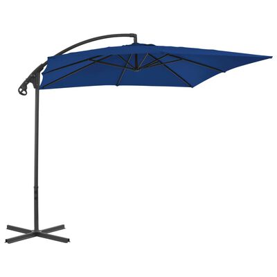 vidaXL Cantilever Garden Parasol with Steel Pole 250x250 cm Azure