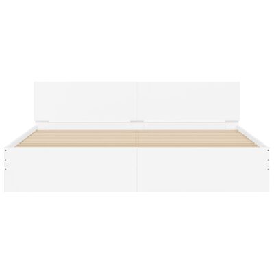 vidaXL Bed Frame without Mattress White 200x200 cm