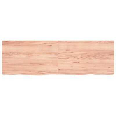 vidaXL Table Top Light Brown 160x50x(2-6) cm Treated Solid Wood Oak