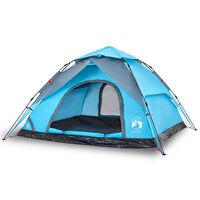 vidaXL Camping Tent Dome 5-Person Blue Quick Release