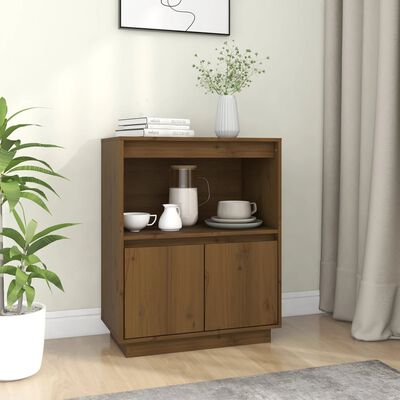 vidaXL Sideboard Honey Brown 60x34x75 cm Solid Wood Pine