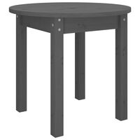 vidaXL Coffee Table Grey Ø 45x40 cm Solid Wood Pine