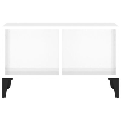 vidaXL Coffee Table High Gloss White 60x50x36.5 cm Engineered Wood