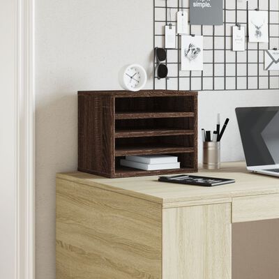 vidaXL Desk Organiser Brown Oak 36x26x29.5 cm Engineered wood