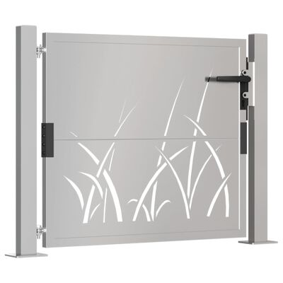 vidaXL Garden Gate 105x105 cm Corten Steel Grass Design