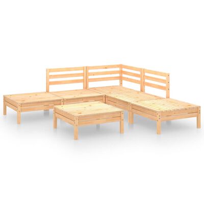 vidaXL 6 Piece Garden Lounge Set Solid Pinewood