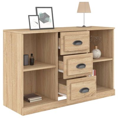 vidaXL Sideboard Sonoma Oak 104.5x35.5x67.5 cm Engineered Wood