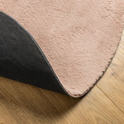 vidaXL Rug HUARTE Short Pile Soft and Washable Blush Ø 80 cm