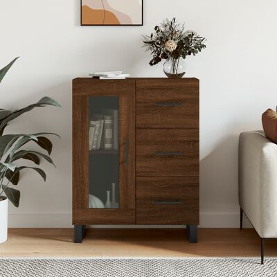 vidaXL Sideboard Brown Oak 69.5x34x90 cm Engineered Wood