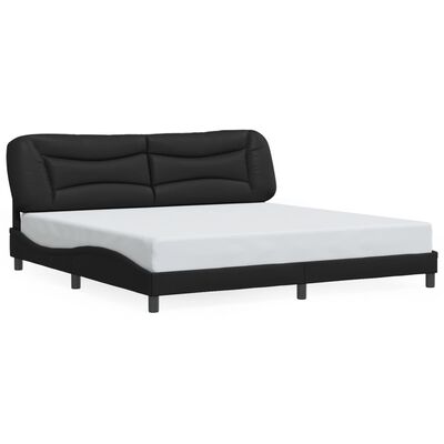 vidaXL Bed Frame with LED without Mattress Black 200x200 cm