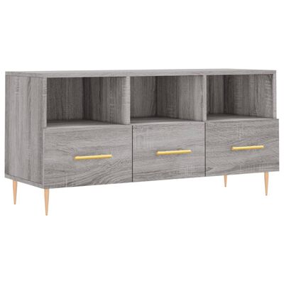 vidaXL TV Cabinet Grey Sonoma 102x36x50 cm Engineered Wood