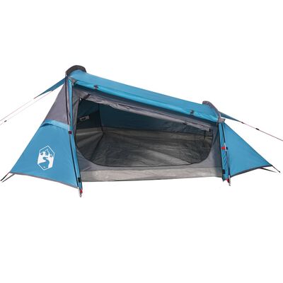 vidaXL Camping Tent Tunnel 2-Person Blue Waterproof